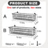 Savipace 2 Pack Spice Rack Organizer Wall Mount, Black Seasoning Rack Wire Storage Baskets for Wall or Cabinet Door