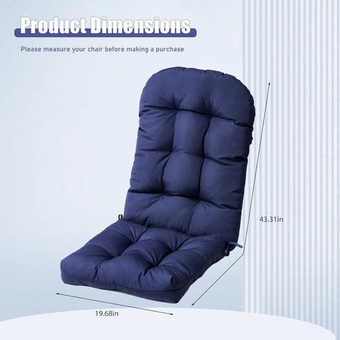 Gollense Adirondack Chair Cushion Rocking Chair Cushions High Back Patio Chair Pad for Indoor/Outdoor Water-Resistant