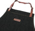 Denim Kitchen Apron with Pockets, Professional Chef Bib Apron for Cooking, Grill & BBQ