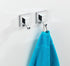 Wenko "Quadro Wall Hooks with Vacuum-Loc - Silver, 2-Piece