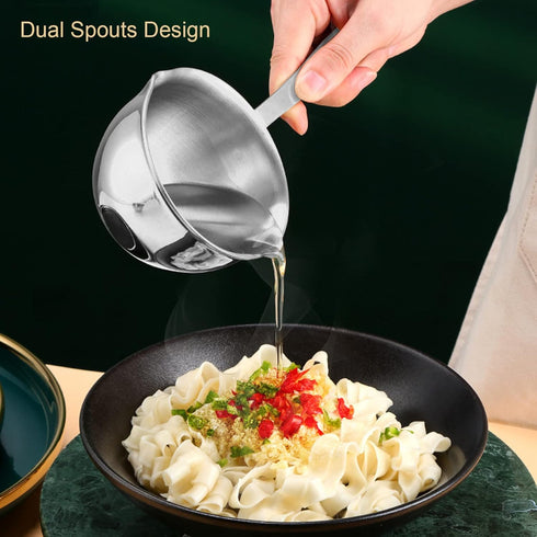 Stainless Steel Saucepan, Half Quart Saucepan Sauce Pan Heavy Bottom Saucepan Cooking Pot with Pour Spout for Home Kitchen Cooking(silver)