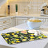 ALAZA Yellow Lemon on Black Dish Drying Mat, Absorbent Microfiber Small Pad for Kitchen Countertops 16 x 18 Inch
