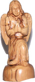 Holy Land Market Small Praying Kneeling Angel, Carved in Olive Wood (5.4 Inches or 13.5cm)