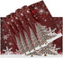 Christmas Tree with Snowflake Placemats Set of 6, Winter Holiday Kitchen Mat Dining Place Mat, Heat-Resistant