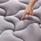SLEEP ZONE Cooling Mattress Topper King Size, Quilted Fitted Cover, Soft Fluffy Down Alternative, Deep Pocket Grey