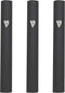 3-Piece Aluminum Door Mezuzah Cases, Special Profile, No Holes, 4-Inch Hebrew Parchment Scroll Holder