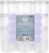 Healthy Packers 8 oz Slime Containers (12 Pack) - Clear Plastic Food Storage Jars with Water-tight Lids and Labels