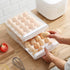 HOMQUEN Egg Container for Refrigerator, 40 Grid/2 Layer Egg Holder, Clear Plastic Egg Storage Box for Fridge