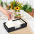 Black Wooden Napkin Holder, Guest Towels Holder for Bathroom, Modern Kitchen Napkin Holder for Table Countertop Paper