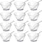 24 Pcs Plastic Clear Serving Bowls with Kitchen Scoops - Salad Serving Bowls, Angled Candy Bowl for Cooking Parties,