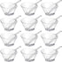 24 Pcs Plastic Clear Serving Bowls with Kitchen Scoops - Salad Serving Bowls, Angled Candy Bowl for Cooking Parties,
