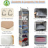 8-Shelf, Closet 8 9" 11.8" 48" Large-Sized Hanging Shoe Organizer Hanging Organizer with Side Pockets, Wider Hanging
