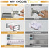 6 Pack 9, BALEINE Stackable Shoe Storage Boxes Fit Size Thickened Clear Shoe Box Bins with Lids, Plastic Foldable Shoe