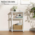 3-Tier Apicizon Small Narrow Side Table, Skinny End Table with Storage Shelf, Slim Nightstand Bedside Table for Small