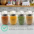 Delta Loom 4 Pack Adjustable Spice Shaker Lids for Mason Jars | Plastic Seasoning Jar Lids with Shaker & Pour Options |