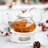 KAYCROWN Ceramic Teapot Warmer with Tealight Holder, Heater for Coffee, Milk, Tea, Candle Warmer (White)