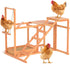 GOJOOASIS Chicken Activity Play Set - Poultry Run with Wood Stand, Ladder,