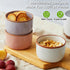 Ramekins Set of 6, 6 oz Oven Safe Porcelain Ramekins, Mini Cheesecake Pans, Dipping Sauce Bowls - Vanilla White