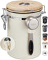 Veken Coffee Sugar Canister with Window, Coffee Lover Gift Set,Airtight Stainless Steel