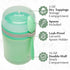 Goodful Double Wall Insulated Yogurt Container - Leak Proof Snack Container with Reusable Spoon, 14-Ounce, Green