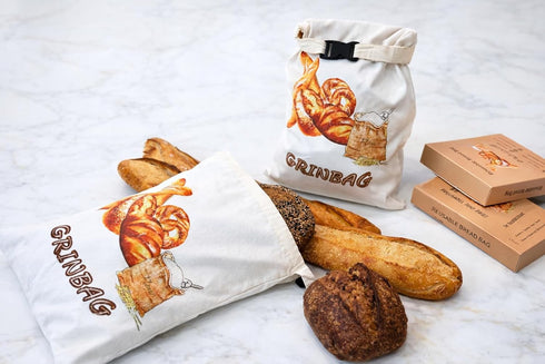 2 Pack |100% Beeswax Alt Reusable Bread Bags | Homemade Bread Storage Linen Cotton | XL Sustainable Bread Storage Bag