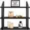 Mkono Floating Wall Shelves 3 Tier Rustic Hanging Shelf with Metal Bracket