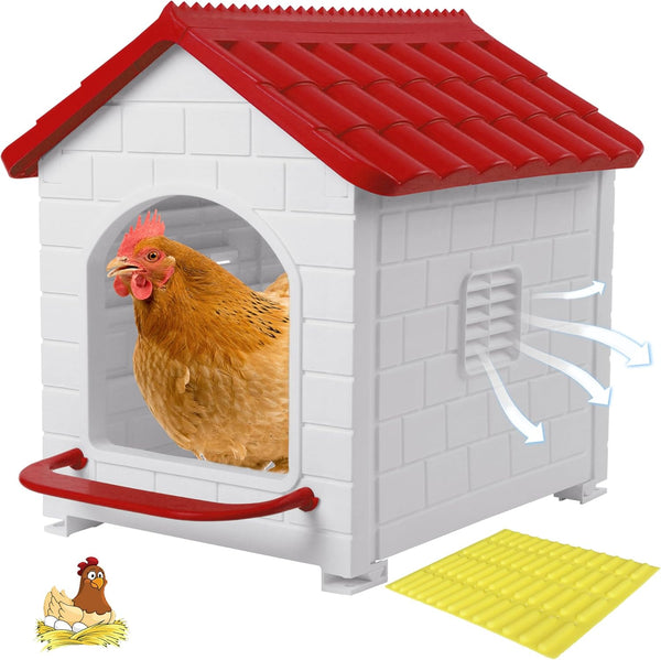 Nesting Boxes for Chicken, Plastic Single Compartment Chicken Nesting Box for Laying