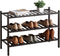 Furshus Shoe Rack, 3-Tier Bamboo Stackable Shoe Shelf Storage Organizer, Shoe Stand for