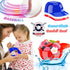24 Pack Plastic Baseball Helmet Bowls, Mini Ice Cream Dessert Cups, Party Snack Bowls for Birthday Supplies (Red Blue