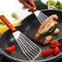 Spatula, Metal Spatulas Set, Stainless Steel Spatula, Fish Spatula Turner Cooking BBQ Grill Griddle Spatula, Metal Spatula for Cast Iron Skillet, Small Wide Kitchen Spatulas with Wood Handle by KLAQQED