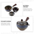 Hemoton Ceramic Teapot with Infuser, Vintage 360 Rotation Tea Maker with Side Handle for Loose Tea 7OZ/170ml
