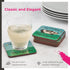Pimpernel Dans le Jardin Coasters - Set of 6, Cork Backing, Chicken Design for Table Protection