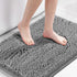 H.VERSAILTEX Chenille Bath Mat, Thick Soft Absorbent Microfiber Rug for Bathroom, 24x17, Grey