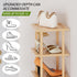 7 Closet Vertical Tall Shoe Rack For Entryway - Tall Tier Free Standing Slim Narrow Bamboo Wood Shoe Boots Storage