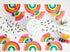 Talking Tables RAIN Happy Birthday Rainbow Shaped Plates, Pack of 12, 9" Width, Gold Foil and Mixed Colors