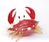 ZOOCRAFT Glass Crab Figurine Red Hand Blown Painted Art Miniature Coastal Style Gift