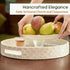 12.6 Inch Counter, CHI AN HOME Capiz Round Decorative Tray, Decorative Serving Tray with Handles for Coffee Table