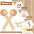 50 Sets 3 Inch Baderke Mini Wooden Spoons Small Wooden Spoons Disposable Small Spoons for Spice Jars Wood Spoons