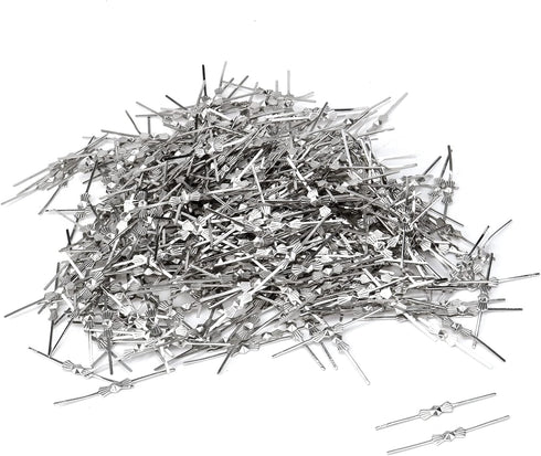 500PCS Metal Bright Silver Chandelier Crystal Clips, 1.57inch Total Length Butterfly Chandelier