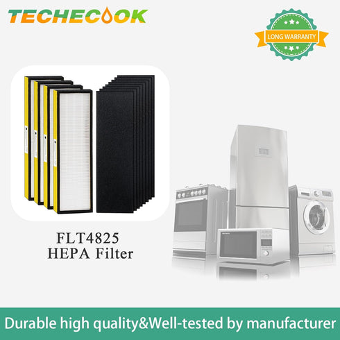 FLT4825 HEPA Filter B Replacement, 4 x True H13 HEPA Filters for G-Guardian Air Purifier AC4825 Series