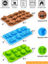 Candy Chocolate Molds Silicone, Non-Stick Animal Jello Moulds, BPA Free Forest Theme Set of 6 with Dinosaur, Bear,