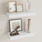 Dreamland 16 Inch Long Floating Shelves in White,6.7 Inch Deep Floating Shelf