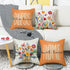 Set of 4 Spring Summer 18x18 Throw Pillow Covers, Floral Farmhouse Cushion Cases for Outdoor Home Decor Sofa Couch