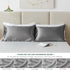 Love's cabin Satin Pillowcase Set of 2 for Hair and Skin, Queen Size 20x30 Inches, Dark Grey Satin Cooling Cover