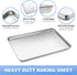 Baking Sheet with Wire Rack Set - 1 Baking Tray + 1 Cooling Rack - Zacfton 16 x 12 x 1 Inch