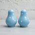 City to Cottage Ceramic Salt and Pepper Shakers Set, Handcrafted Sky Baby Blue Polka Dot Spice Shakers, Farmhouse