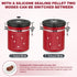 Cereal,16OZ,Red ShanSon Coffee Canister Airtight Coffee Container Stainless Steel Coffee Bean Storage Container