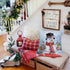 Outdoor Waterproof Christmas Snowman Pillow Cover, 20x20 Inch - Double Sided Holiday Decor Cushion Case for Sofa Couch