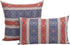 Boho Throw Pillow Covers Red and Blue, 18 x 18 Inches Decorative Kilim Pillows for Couch, Bohemian Outdoor Decor