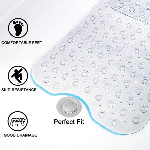39 16 Inch Tree Bud Bathtub Mats for Shower Tub Non-Slip Bath Mat x Extra Long Shower Mat, Bath Tub Mat for Bathroom